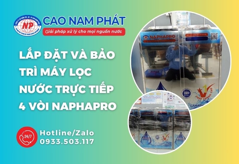 Lắp đặt và bảo trì máy lọc nước trực tiếp 4 vòi NaPhaPro - CÔNG TY SCAVI HUẾ